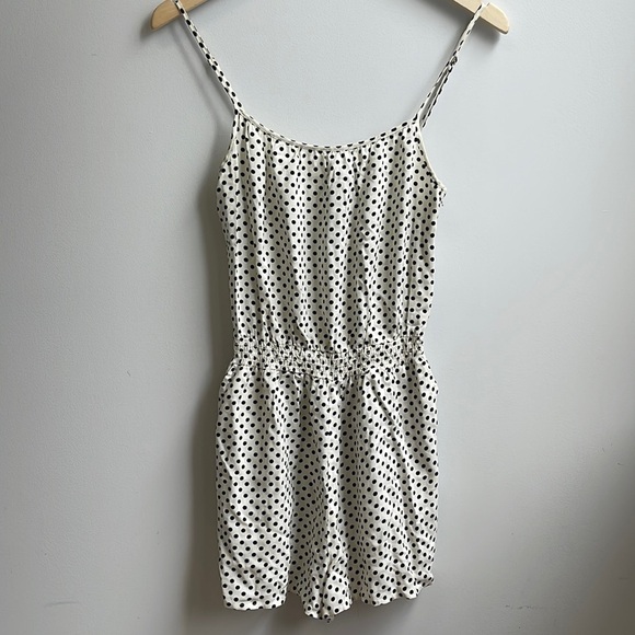 DIVIDED BY H&M POLKA DOT WHITE/BLACK ROMPER SIZE 4 - Picture 1 of 4